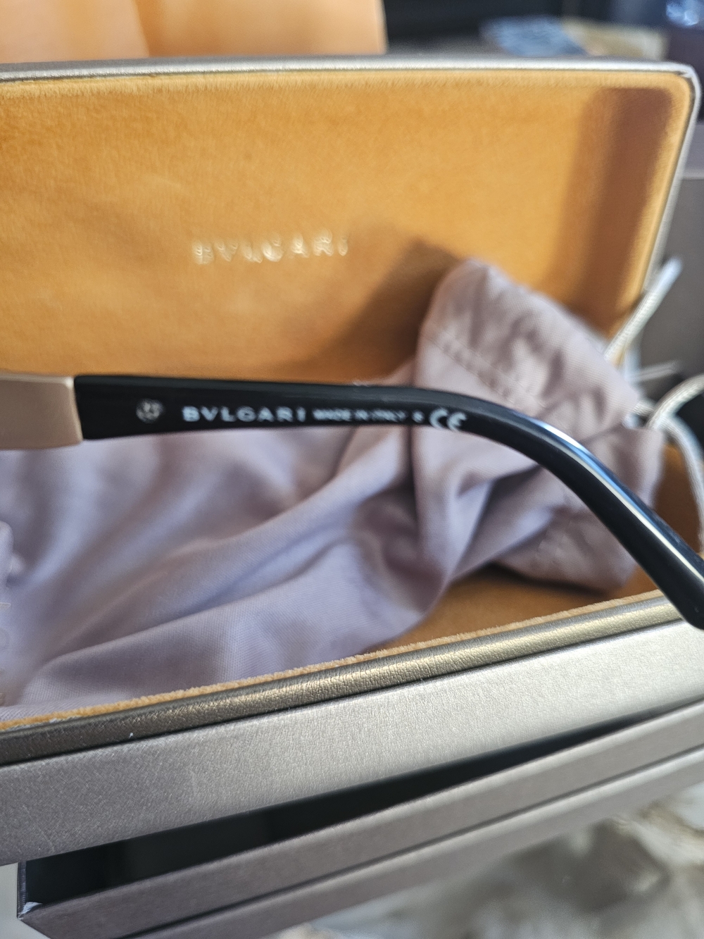 Bulgari Black Oversized Round Women's Sunglasses - Picture 3 of 6